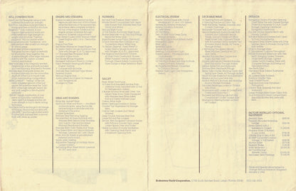 Endeavour 38 Aft Cockpit Specification Brochure