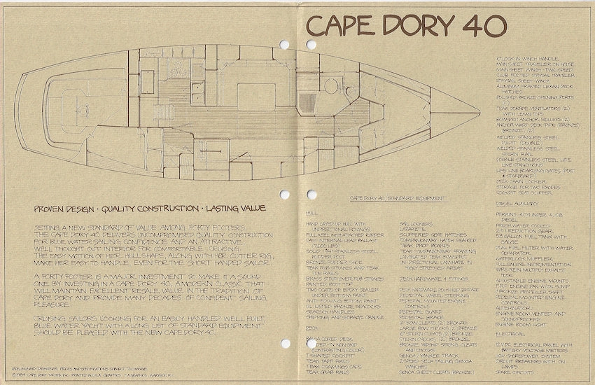 Cape Dory 40 Brochure