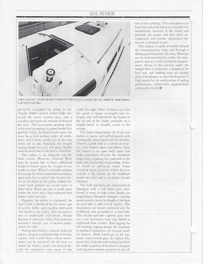 Express 35 Canadian Yachting Magazine Reprint Brochure