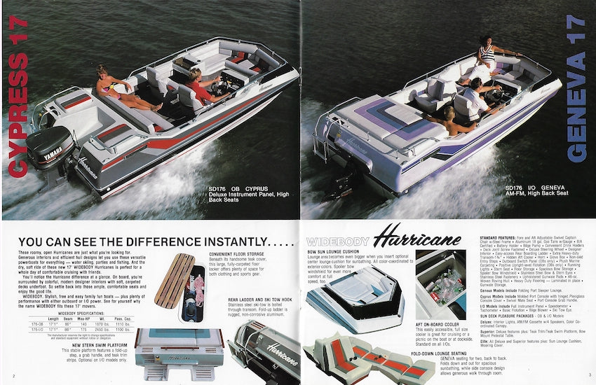 Hurricane 1987 Deck Boat Brochure