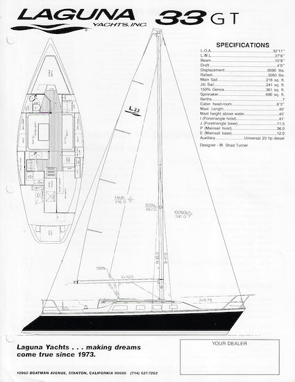 Laguna 33GT Specification Brochure