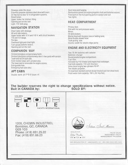 Kirié Elite 326 Specification Brochure