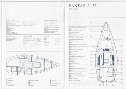 Jeanneau Fantasia 27 Specification Brochure
