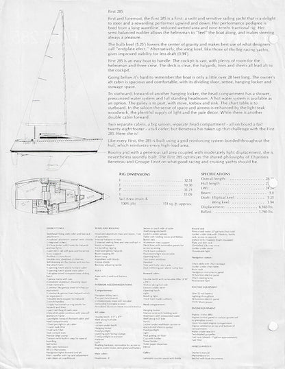 Bénéteau First 285 Brochure