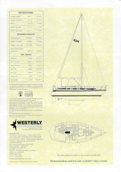 Westerly Oceandream 35 Brochure
