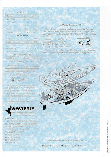 Westerly Fulmar 33 Brochure