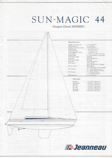 Jeanneau Sun-Magic 44 Specification Brochure