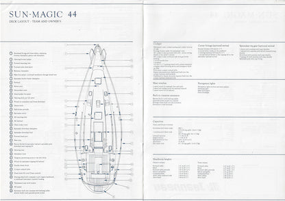 Jeanneau Sun-Magic 44 Specification Brochure
