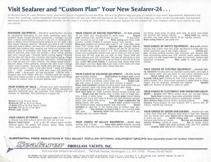 Seafarer Sail’n Trail 24 Specification Brochure