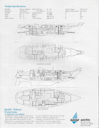 Bristol 45.5 Center Cockpit Brochure