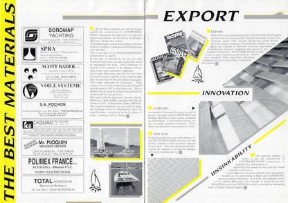 Fountaine Pajot 1991 Brochure
