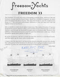 Freedom 33 Specification Brochure