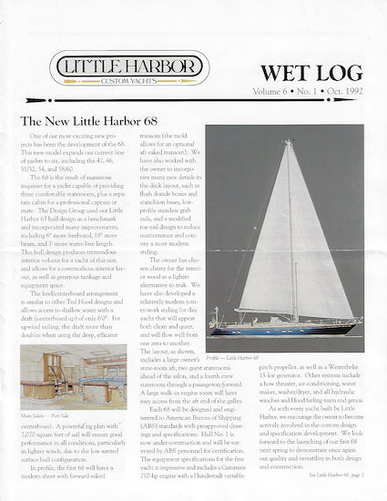 Hood / Little Harbor Wet Log Newsletter - Fall 1992