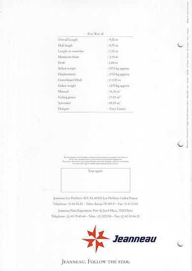 Jeanneau Sun Way 28 Brochure