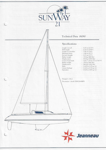 Jeanneau Sun Way 21 Specification Brochure