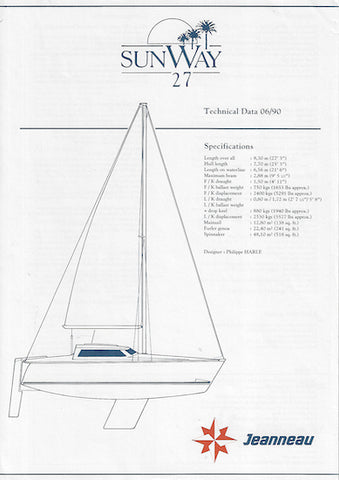 Jeanneau Sun Way 27 Specification Brochure