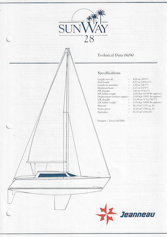 Jeanneau Sun Way 28 Specification Brochure