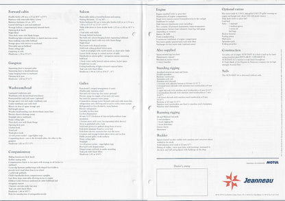 Jeanneau Sun Fast 41 Specification Brochure