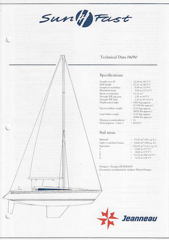 Jeanneau Sun Fast 41 Specification Brochure