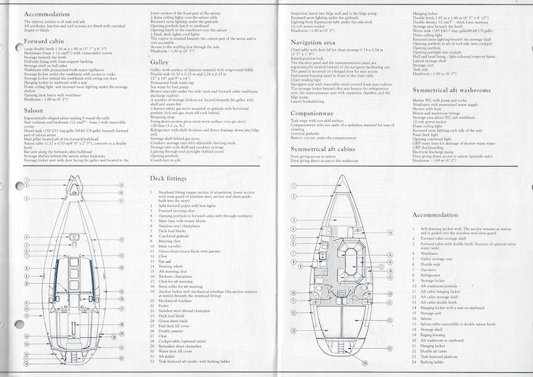 Jeanneau Sun Odyssey 36 Specification Brochure