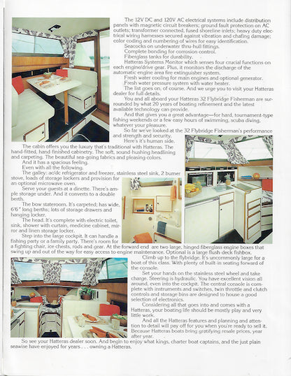 Hatteras 32 Flybridge Fisherman Brochure