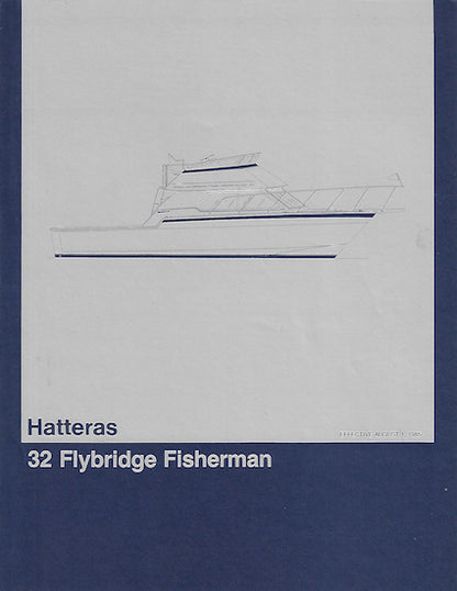 Hatteras 32 Flybridge Fisherman Specification Brochure