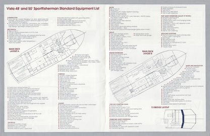 Vista Sportfisherman 48 & 50 Specification Brochure