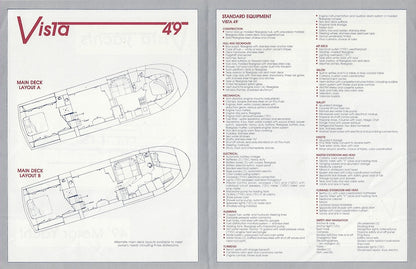 Vista 49 Motoryacht Specification Brochure