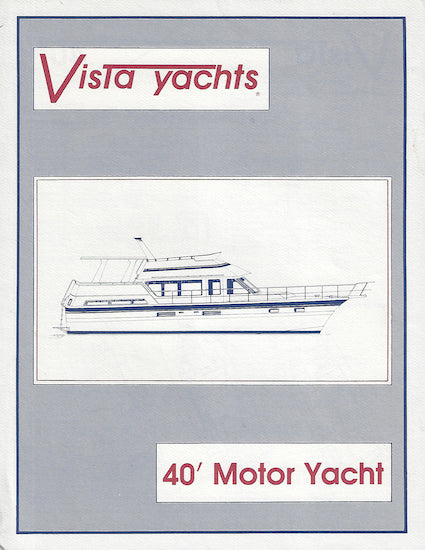 Vista 40 Motoryacht Specification Brochure