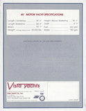 Vista 40 Motoryacht Specification Brochure