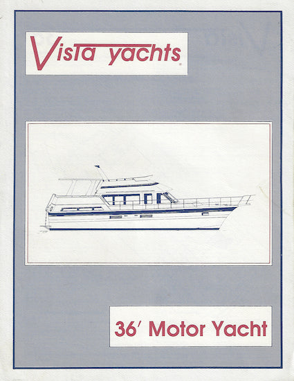 Vista 36 Motoryacht Specification Brochure
