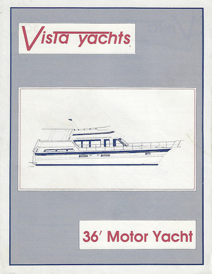 Vista 36 Motoryacht Specification Brochure