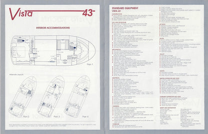 Vista 43 Motoryacht Specification Brochure