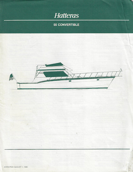 Hatteras 55 Convertible Specification Brochure – SailInfo I ...