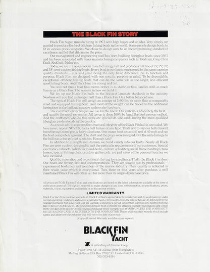 Blackfin 29 Brochure