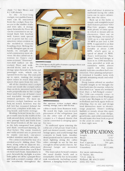 S2 Tiara 3300 Open Lakeland Boating Magazine Reprting Brochure