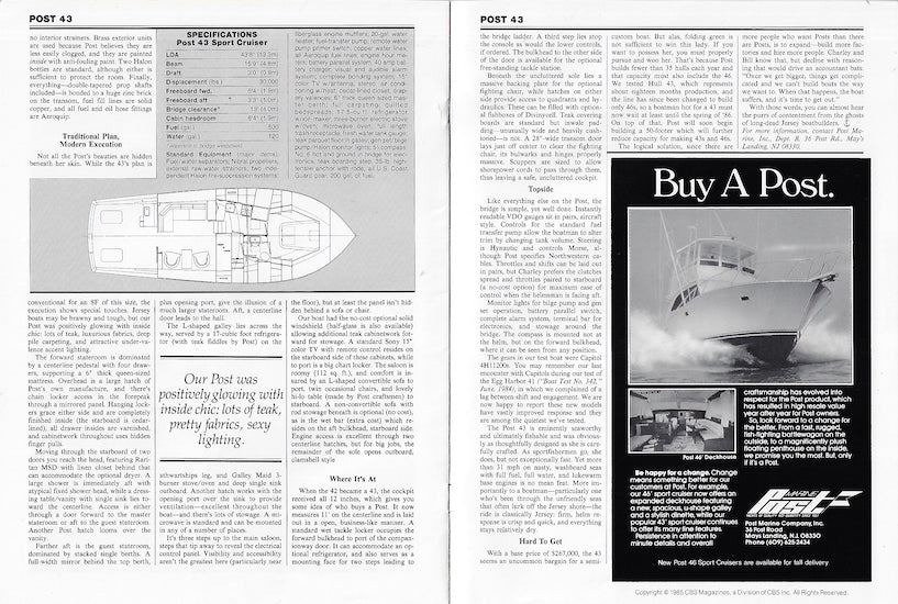 Post 43 Boating Magazine Reprint Brochure