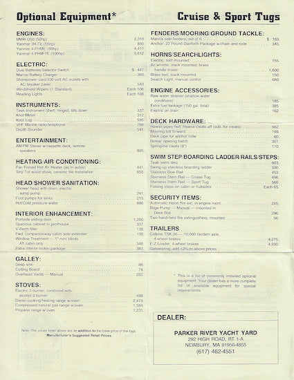 Nordic Tugs 26 Price List