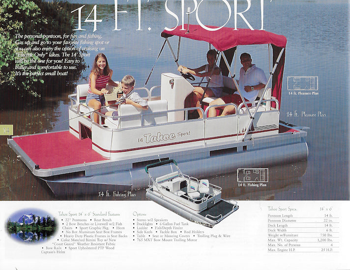 Tahoe 1998 Pontoon Brochure – SailInfo I boatbrochure.com