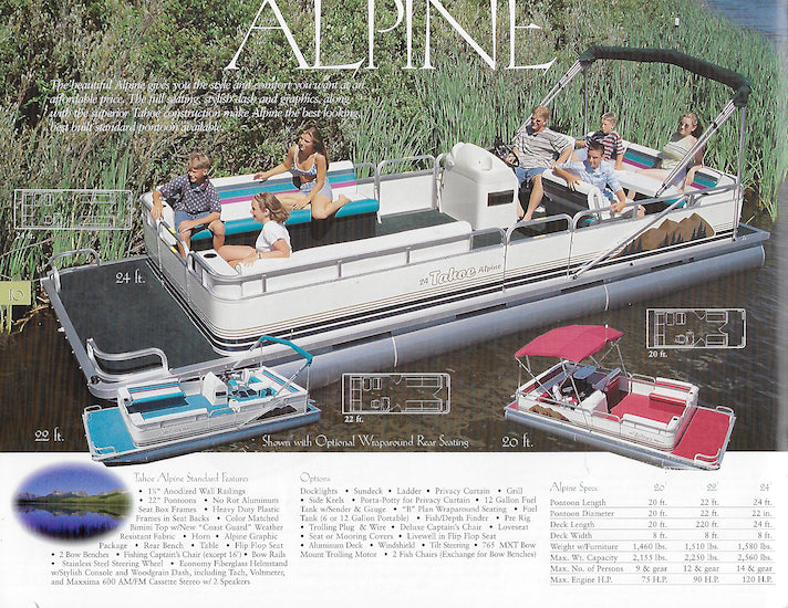 Tahoe 1998 Pontoon Brochure