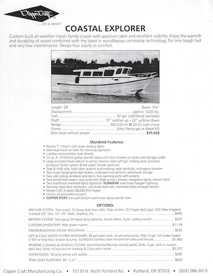 Clipper Craft Brochure