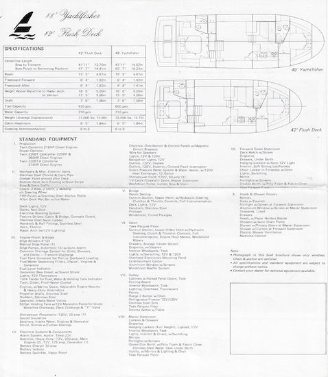 Camargue 48 Yachtfisher / 42 Flush Deck Brochure