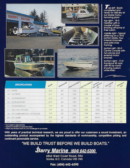 Silver Streak Aluminum Welded Boats Brochure