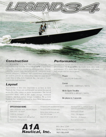 A1A Legend 34 Brochure