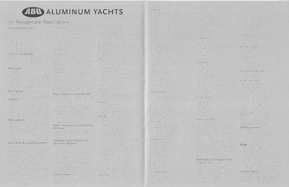 ABD Semi Customer Passagemaker 70 Yacht Specification Brochure