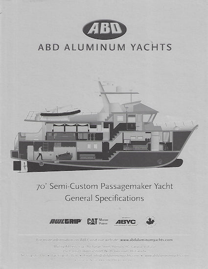 ABD Semi Customer Passagemaker 70 Yacht Specification Brochure