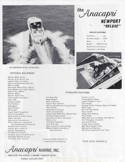 Anacapri Newport Brochure