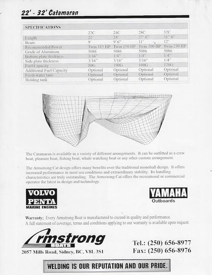 Armstrong Catamaran 22/32 Brochure