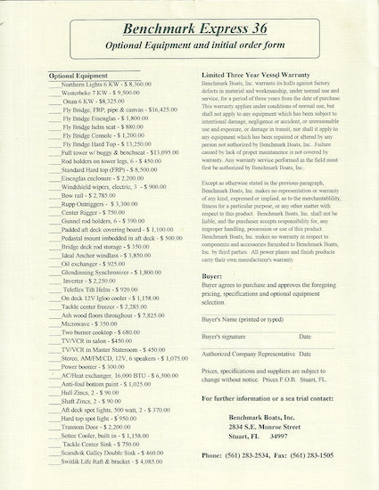 Benchmark 36 Brochure
