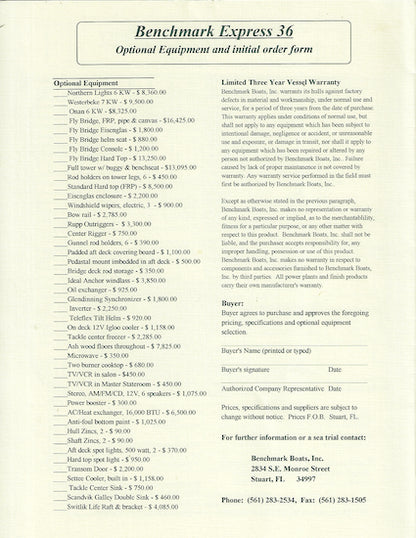 Benchmark 36 Brochure